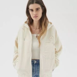 *NWT* BDG by Urban Outfitters cream corduroy bomber jacket - Size Small